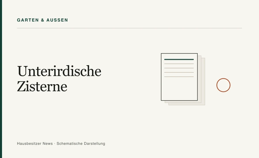 Redaktionsgrafik mit dem Titel »Unterirdische Zisterne« und gestapelten Dokumentblättern