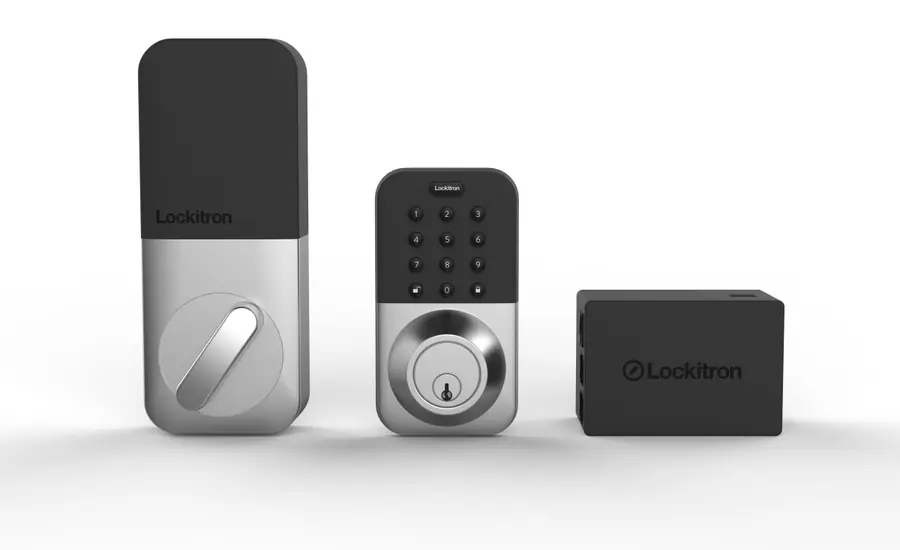 Smartes Türschloss mit Zylinder, Codetastatur und Funkbrücke